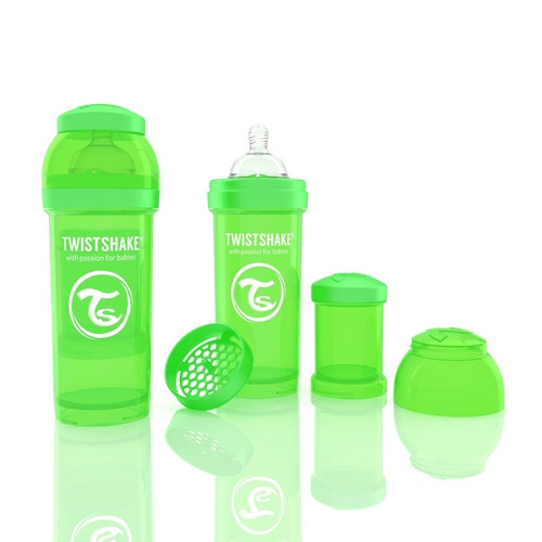 Twistshake Anti Colic cumisüveg 260ml zöld