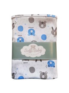 Soffi Baby takaró pamut dupla happy-sleepy bear 75x100cm