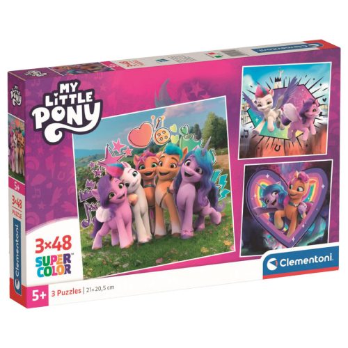 Puzzle, My little pony, 3x48 db-os, 29x19 cm dob.