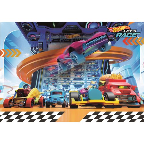 Puzzle, Hot Wheels, 104 db-os, 34x25 cm dob.