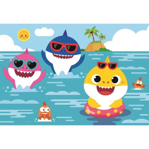 Puzzle, Baby shark, 24 db-os, maxi, 37x28 cm dob.