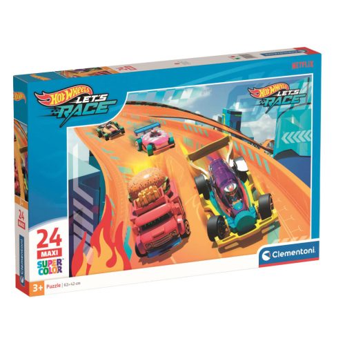 Puzzle, Hot wheels, 24 db-os, maxi, 37x28 cm dob.