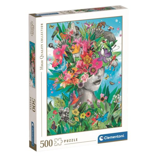 Puzzle, fejjel a dzsungelben, 500 db-os, 25x34 cm dob.