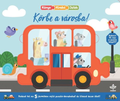 Körbe a városba! - Könyv, kirakó, játék, Kemény lapozós