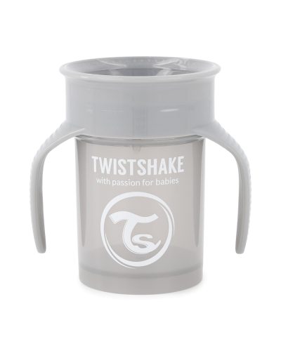 Twistshake 360 tanulópohár 6hónap+, szürke