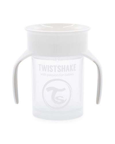 Twistshake 360 tanulópohár 6hónap+, fehér